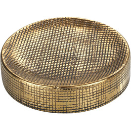 Підставка для мила WENKO Rivara, керамічна, золота, Ø 10 x 2,5 см