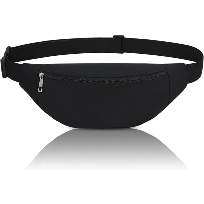 Чоловіча/Жіноча поясна сумка на пояс, бананка для спорту, подорожей, прогулянок з собакою, чорна