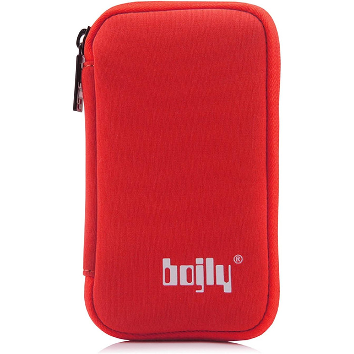 Органайзер для USB-накопичувачів та аксесуарів: водонепроникний чохол, 9 відділень, чорний (великий, червоний)