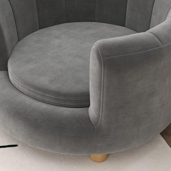 Диван для собак PawHut, сірий, знімний чохол, для маленьких собак до 4,5 кг, з підлокітниками та дерев'яними ніжками