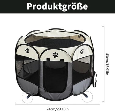Портативний вольєр для цуценят та дрібних тварин, розкладний, з кріпленням на присосках, сірий