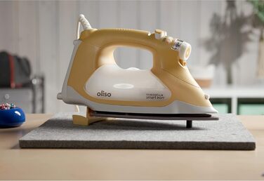 oliso TG1600 ProPlus Textile Steam Smart Iron, Yellow (311001)