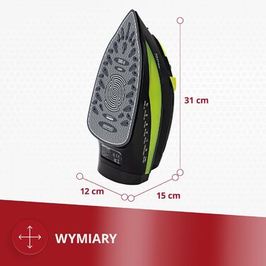 Праска MPM з керамічною підошвою MZE-24/G: 190г парового удару, безперервний пар, вертикальна функція, автовимкнення, 3000W, 300мл бак