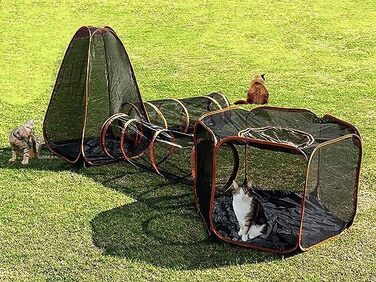 Туннель-намет 2-в-1 для котів та собак, складаний, для вулиці, Pop-Up вольєр для тварин, огорожа-загон, будиночок (Стиль 2)