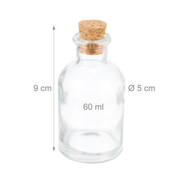 Relaxdays Decorative Glass Set with Corks