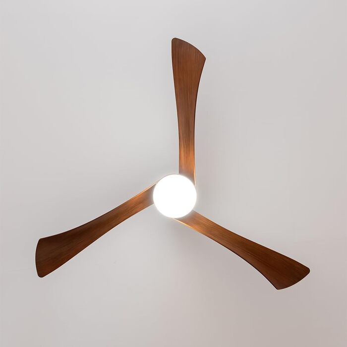 Стельовий вентилятор Cecotec EnergySilence Aero 5280 LightWood з LED підсвіткою 18W, діаметр 132 см, пульт, DC-мотор, чорний
