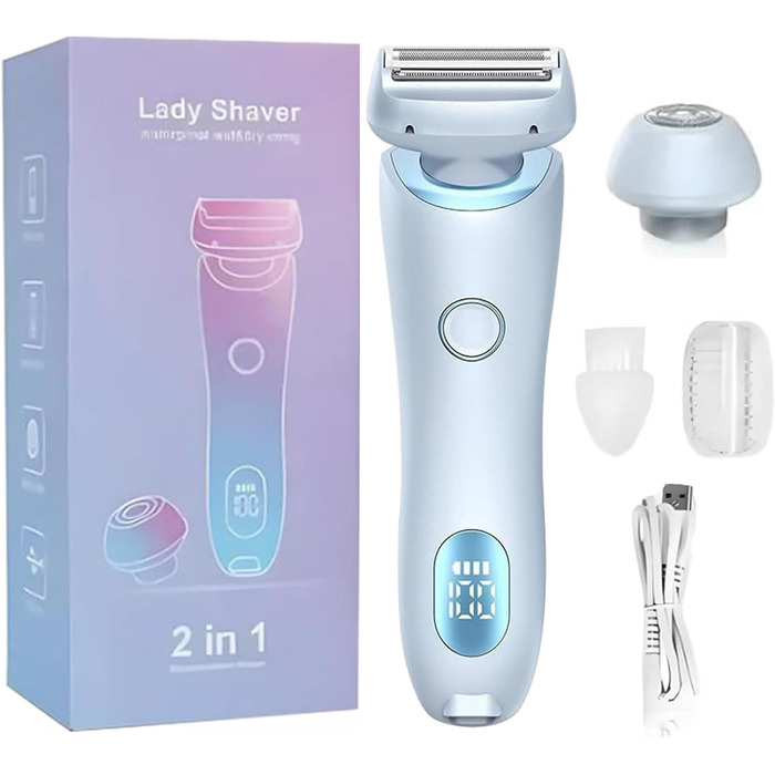 Електричний тример для бікіні з LED-дисплеєм для жінок SkinGlow Pro, Beautibloom, Glide Pro