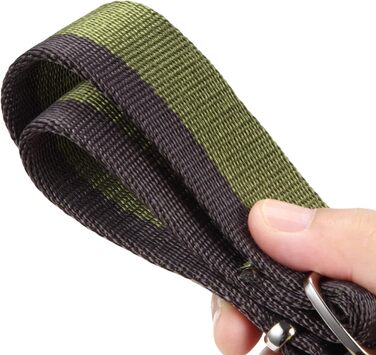 Нашийник для собак середніх та великих порід, 4 см, міцний, регульований, двоколірний (чорний & сірий, військово-зелений & сірий)