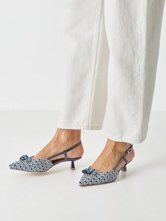 Туфлі жіночі Tamaris Slingpumps 1-29512-46 сині комбіновані, розмір 39 EU