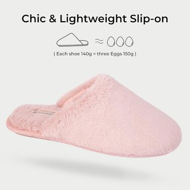 Жіночі плюшеві домашні тапочки Snug Leaves з штучним хутром та Memory Foam (36/37 EU, Рожеві)