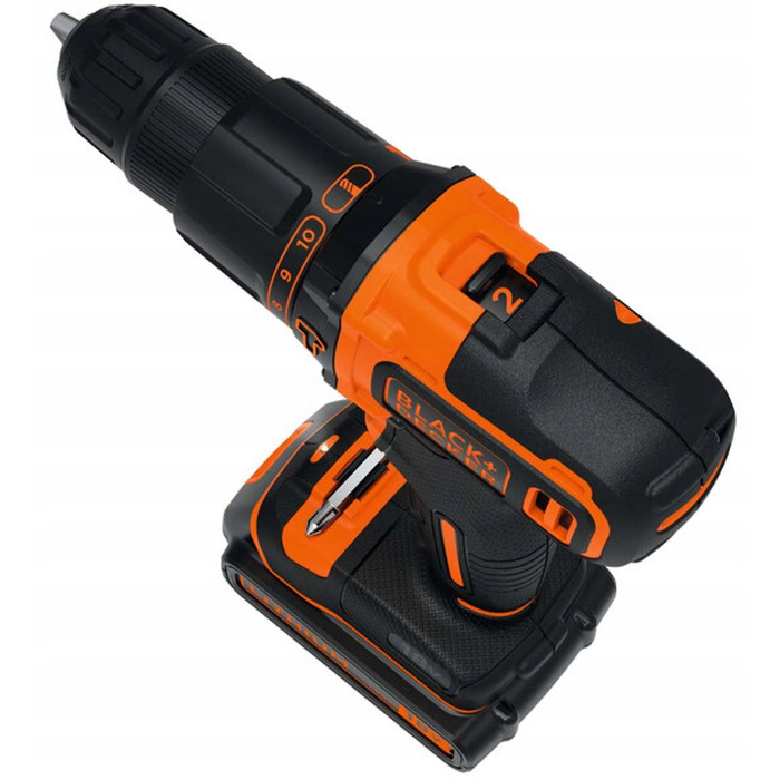 Акумуляторний шуруповерт Black+Decker 18 V BDCHD18N