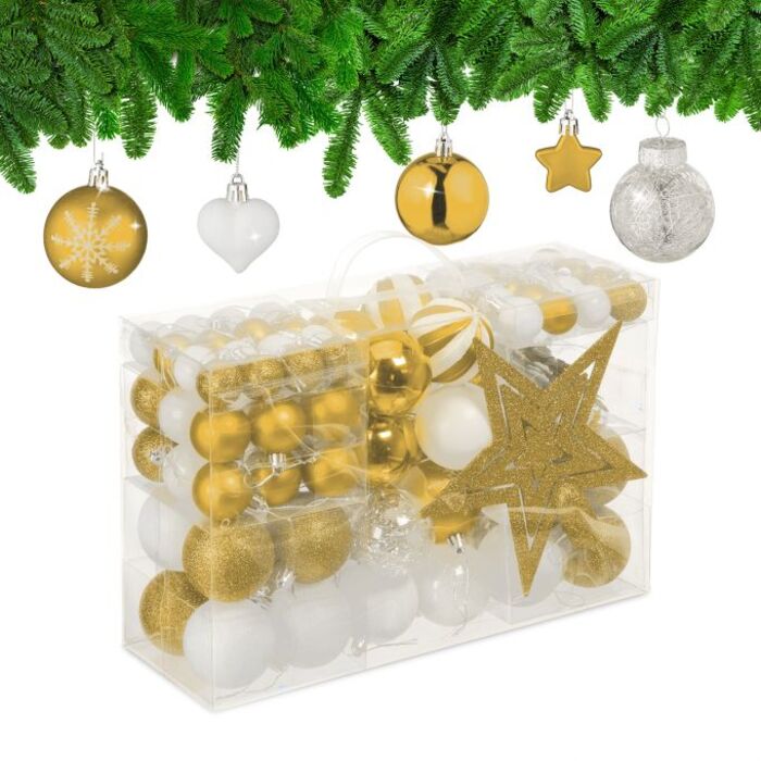 Relaxdays Christmas Baubles in a Set of 101