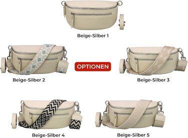 Жіноча сумка Brise Art Lucia з екошкіри, італійського виробництва. Сумка-бананка, кросбоді з регульованим ремінцем, 3 відділення. Чорний/Бежевий колір