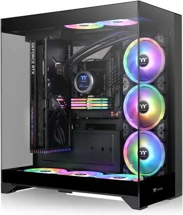 Корпус для ПК Thermaltake CTE Black E550 TG, ATX/E-ATX, двокамерний дизайн, загартоване скло, підтримка радіаторів до 420 мм, оптимізований повітряний потік
