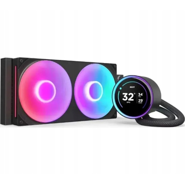 Рідинне охолодження NZXT Kraken Elite 280 RGB V2 LCD, чорне