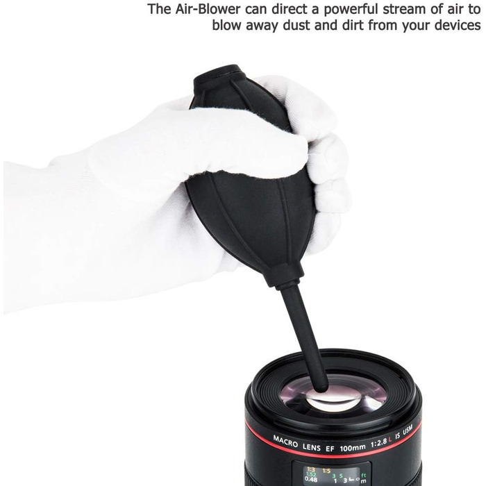 Набір для чищення камери 3-в-1: бляшка, пензлик, мікрофібра (DSLR, об'єктив)