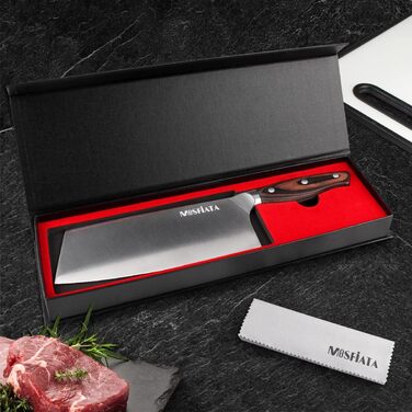 Ніж кухарський MOSFiATA Hackmesser Klassik 20 см з високоякісної сталі з ергономічною ручкою для кухні та ресторану