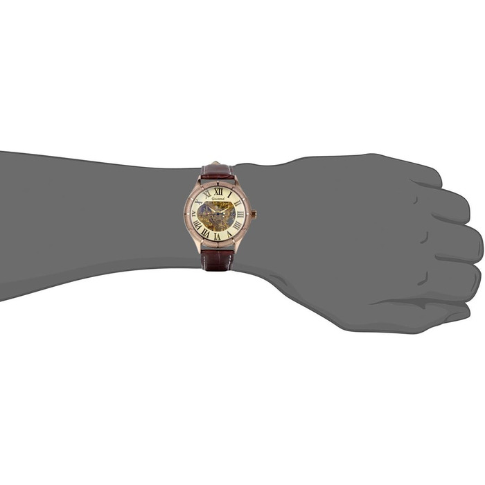 Чоловічий годинник JewelryWe з ручним заводом, аналоговий, стильний бізнес, Steampunk, з нержавіючою сталлю та шкіряним ремінцем, золотий, синій, з римськими цифрами