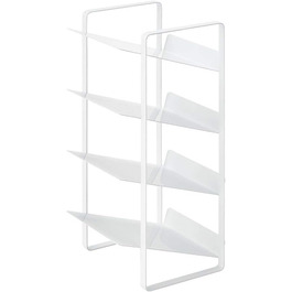 Yamazaki 4304 Tower Bottle Rack, White, Steel, Minimalist, 20 x 20.5 x 40 cm