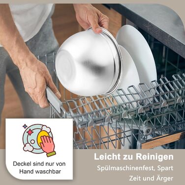 Миска Joyfair 4,5 л з нержавіючої сталі з кришкою, набором терок для приготування, миття в посудомийній машині - Хакі