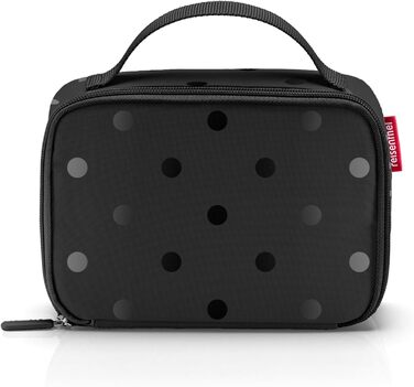Термосумка Reisenthel Thermocase – компактна сумка-холодильник для косметики, ліків, перекусів та іншого – з водонепроникного матеріалу (Glossy Dots Black)