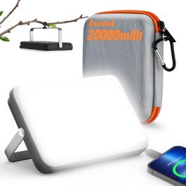 Eventek LED Camping Lantern 4000LM, 20000mAh Power Bank USB Rechargeable Tent Lamp up to 144 Hours, IPX5 Waterproof Camping Lamp with 4 Light Modes for Reading, Tent, Fishing, Blackout