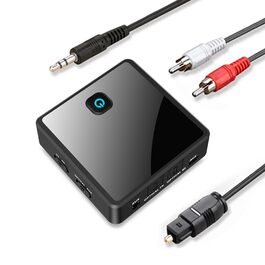 Bluetooth адаптер 2 в 1 Isobel: передавач та приймач Audio 5.0 з низькою затримкою, оптичний Toslink, RCA, 3.5мм AUX для ТВ, ПК та ноутбука