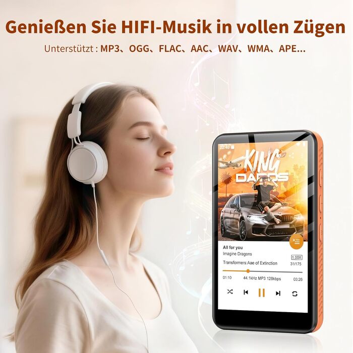 MP3 плеєр Bluetooth WiFi Android 13, 4