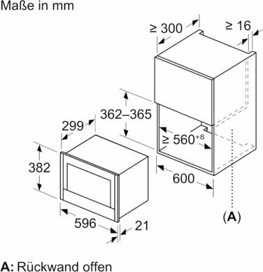 Вбудована мікрохвильова піч NEFF HLAWG25S3, 50x38 см, LED дисплей, автоматичні програми, Easy Clean, Easy Clock, чорний колір (N70)