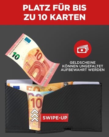SF SCOFIELD Duality Magflip Premium Slim Wallet with Coin Pocket | Card Holder with Coin Pocket for 9-10 Cards | Card Wallet | Men's Wallet | RFID Protection | Credit Card Holder | Smart Wallet