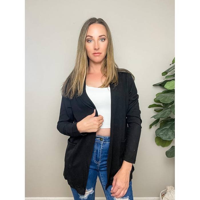 Жакет VOTEPRETTY жіночий, в'язаний кардиган, чорний, розмір S