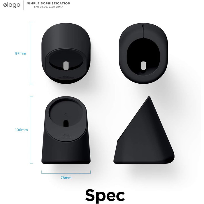 Підставка для iPhone з підтримкою MagSafe, Elago MS1 (сумісна з iPhone 17/16/15/14/13/12), чорний