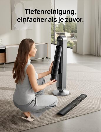 Dreo Pilot Max S: Тихий торшерний вентилятор з кулькою 120°, 12 швидкостей, 4 режими, таймер 12 годин, керування від пульта, для спальні