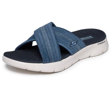 Сандалі жіночі Skechers Go Walk Flex Impressed Navy текстиль 40 EU