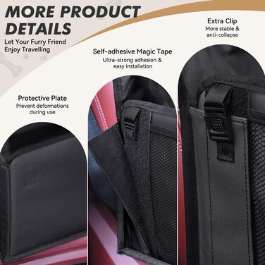 Автокрісло для собак - стабільне, водонепроникне, з підсиленими стінками та ременями безпеки, чорне