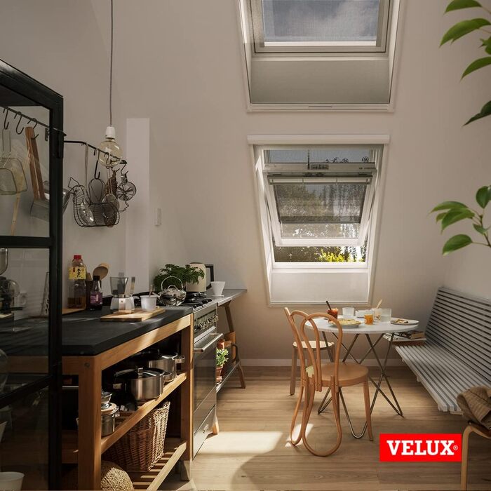 VELUX Original Insect Screens - Weather-resistant, compatible with a roof window cutout width of 923-1120 mm and length 0-2000 mm - Aluminum mesh ZIL SK06 0000SWLD, Black