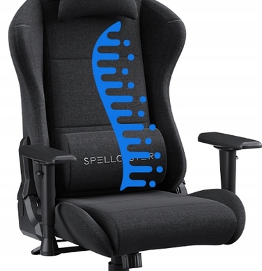 Ігрове крісло Sense7 Spellcaster XL FUKU, тканина, чорне