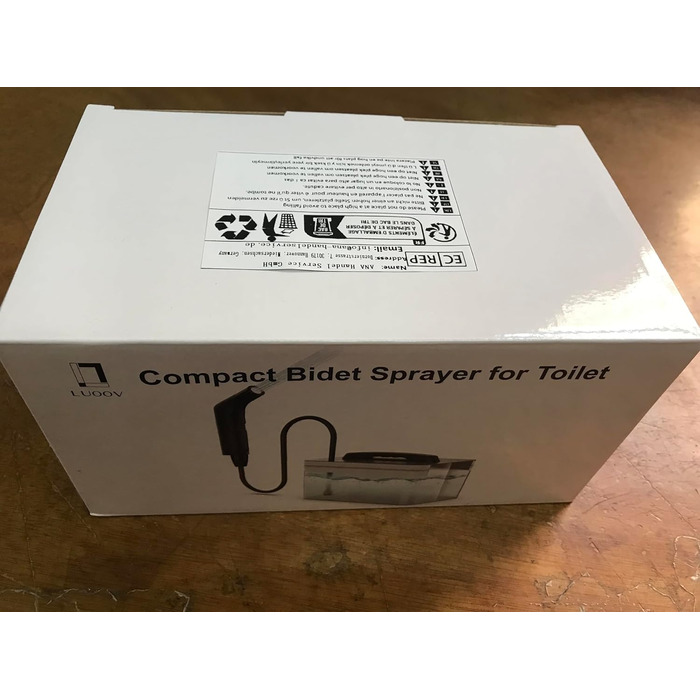 Portable Bidet Travel Bidet Sprayer, Electric Bidet, Portable Jet for Toilet, Bathroom and Outdoor Hiking, Muslim Shower Sprayer with 2.3 Liter Water Tank (Black, 2.3 Liter)