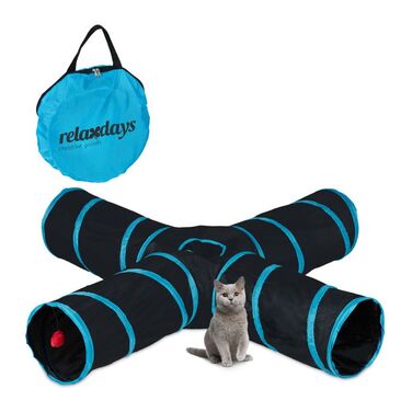 Складаний котячий тунель Relaxdays з 4 способами