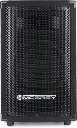 Пара акустичних колонок McGrey TP-8 для DJ та вечірок, 8'' сабвуфер, 300 Вт, пасивні, 2-смугові, дерев'яний корпус, чорні