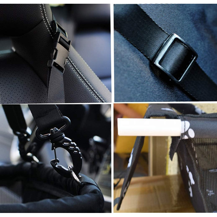 Водонепроникний килимок для автомобіля з домашніми тваринами GUOYI® - двошаровий, потовщений, з сумкою для перенесення та подушкою для подорожей (колір: коричневий)