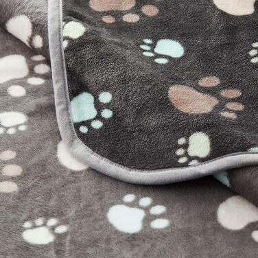 Плед для домашніх тварин Allisandro® Super Softe: теплий та м'який, 200x150 см, сірий. Плед для собак та котів, фліс