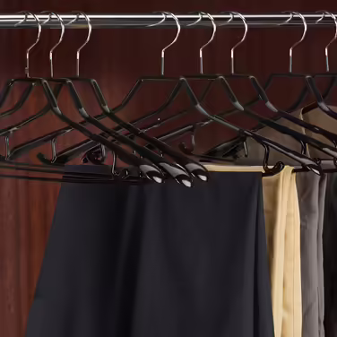 Relaxdays 10-Piece Black Suit Hangers, Non-Slip