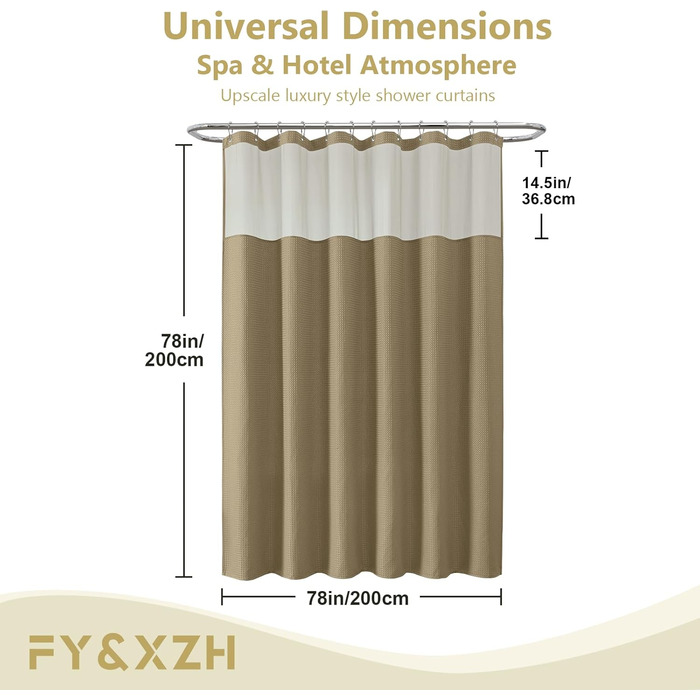 Шторка для душу FY&XZH з гачками, важка, водонепроникна, зелена, 83x83 см та 200x200 см, з сітчастим вікном, стиль готелю