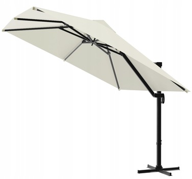 Парасолька садова з бічним стійкою GardenLine, бежева, 250 x 250 см