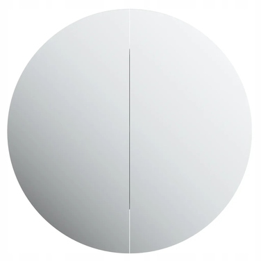 Шафа у ванну кімнату з дзеркалом та LED-підсвіткою, сіра, 47 x 47 x 17,5 см