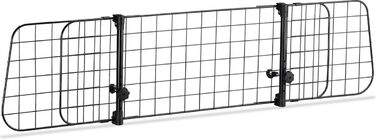 Сітка для собак у машину, 30 см заввишки - регульована 85-140 см - захисний бар'єр для собаки та багажу - міцна металева конструкція - легка установка без інструментів