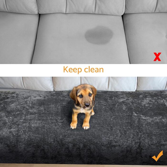 Водонепроникний килимок для собак 100x120 см - м'який, зручний, для активного відпочинку та дому, підходить для собак середніх порід до 16 кг, чорно-білий (L)