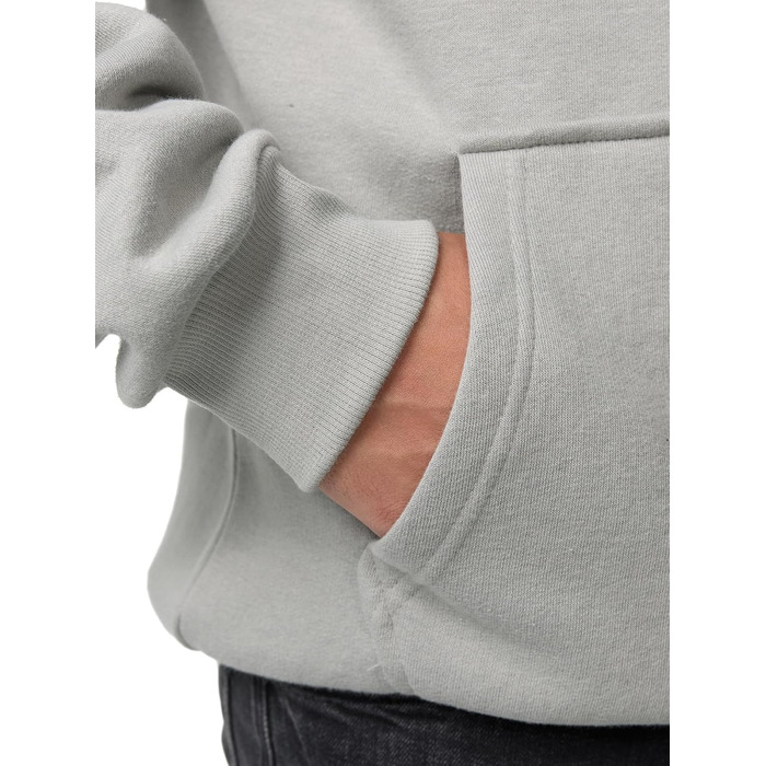Чоловічий худі на блискавці Smith & Solo — спортивна кофта з капюшоном, Slim Fit, сіра, розмір L, високоякісна бавовняна суміш