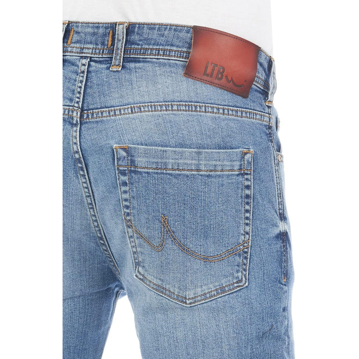 Чоловічі джинси LTB PaulX Straight Fit сині/чорні, еластичні, розміри 28-40, 33W/32L